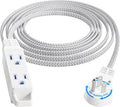 SURAIELEC 10FT 360° Rotating Flat Plug Extension Cord Flat Wall Plug by SURAIELEC