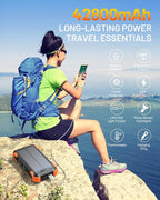 GOODaaa Solar Power Bank, 42800mAh Portable Charger 20W Fast Charging External - Image 2
