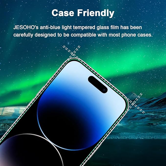 Blue Light Screen Protector for iPhone 14 Pro Max & Camera Lens Protector - Image 9