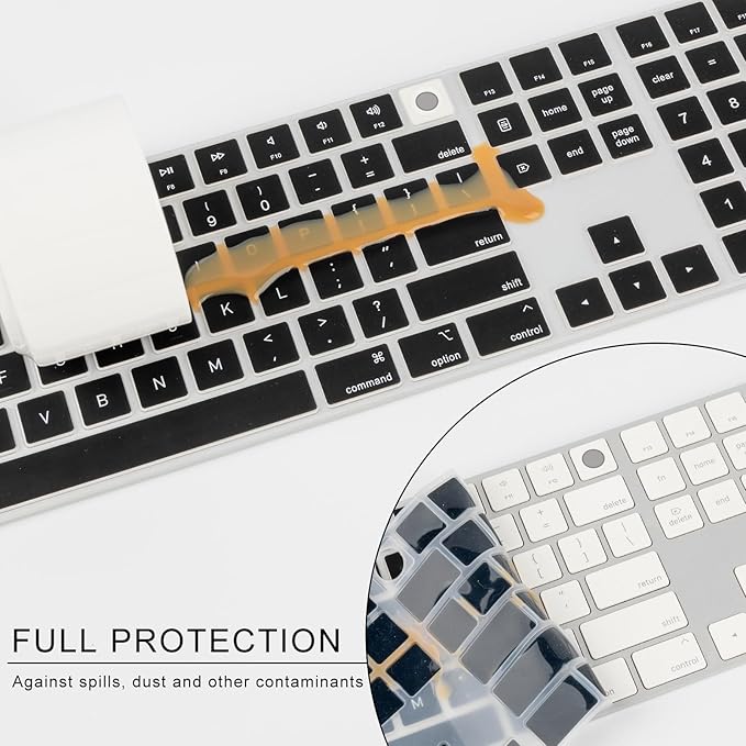 Allinside Black Keyboard Cover for 2024 Mac Magic Keyboard - Image 4