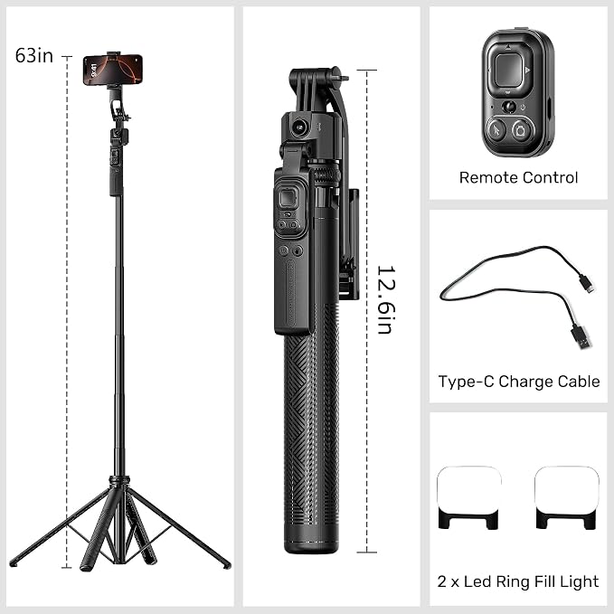 Auto Face Tracking Selfie Stick Tripod - Image 7