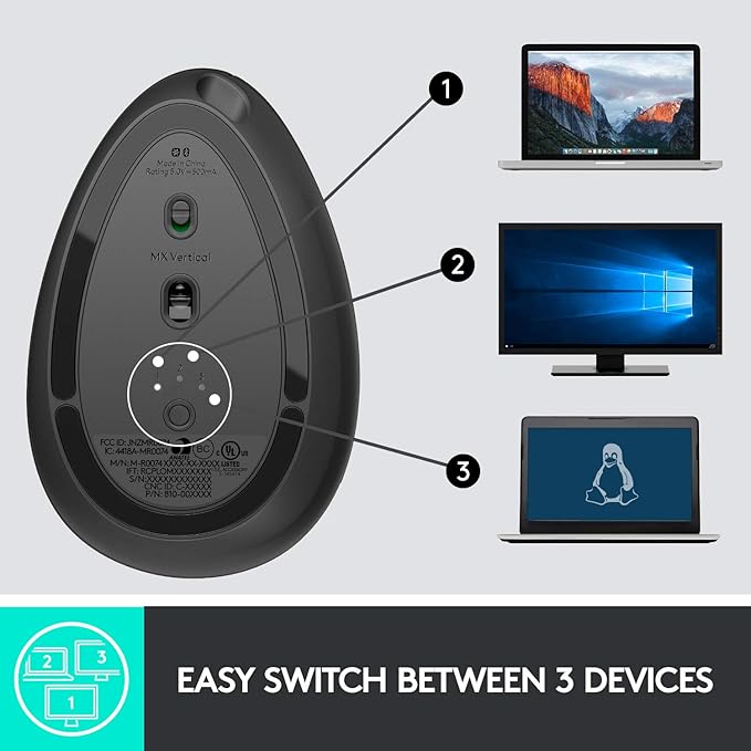 Logitech MX Vertical Wireless Mouse – Ergonomic Design Reduces Muscle Strain - Image 8