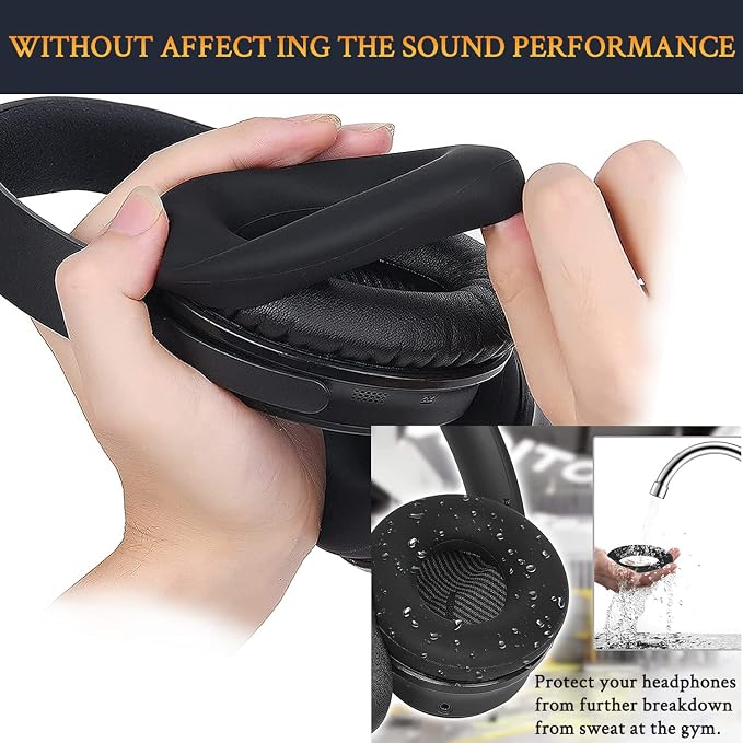 SOULWIT Ear Pads Cushions + Headband + Silicone Earpads Cover Protector - Image 5