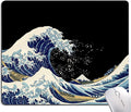 Mouse Pad, Japanese Sea Wave Design Mouse Pad, Washable Square Cloth Mousepad by Armanza