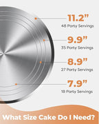 Kootek Aluminium Alloy Revolving Cake Stand 12 Inch Rotating Cake Turntable - Image 3