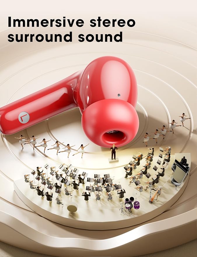 Wireless Earbuds Deep Bass Sound Ear Buds, LED Display Earphones - Image 2