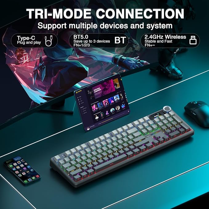 AULA F108 PRO - Wireless Mechanical Keyboard - Image 4