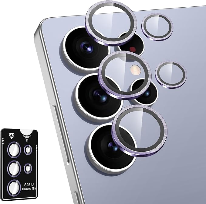 for Samsung Galaxy S25 Ultra Camera Lens Protector, Individual Metal Ring by Btscase