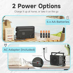 PRUNUS J03 AM FM Radio Portable Plug in Wall or AA Battery Operated - Image 2