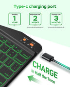 Folio Keyboard Case for iPad 10th Gen 10.9 inch and iPad 11th, Magnetic - Image 5