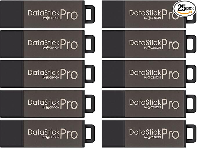 4GB DataStick Pro by Centon, 25 Pack, USB 2.0 Flash Drive Memory Stick by Centon