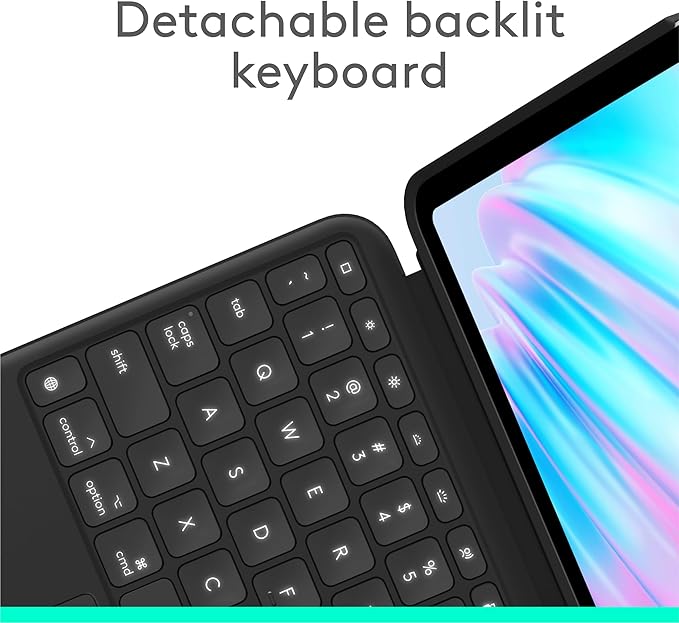 Logitech Combo Touch iPad Air 11 inch Case M2, iPad M3 & Air Keyboard Case - Image 3