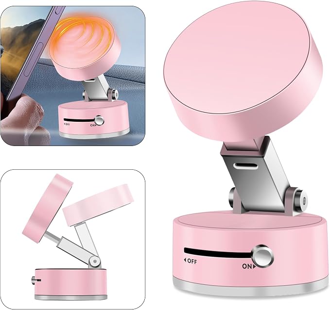 Foldable Vacuum Magnetic Suction Phone Holder, Retractable Magnetic Car Holder - Image 7
