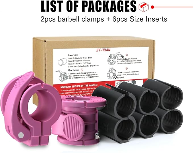 Barbell Clips 1 Inch Quick Release Weight Clamps 0.9-1.18inch Multi-Size - Image 6