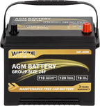 Weize Platinum AGM Battery BCI Group 24F Automotive Battery, 36 Months Warranty by WEIZE