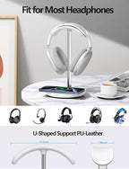 Miroddi Headphone Stand with Wireless Charger, Independent USB Charging Port - Image 2