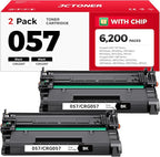 057 Black Toner Cartridge 2-Pack by JCTONER