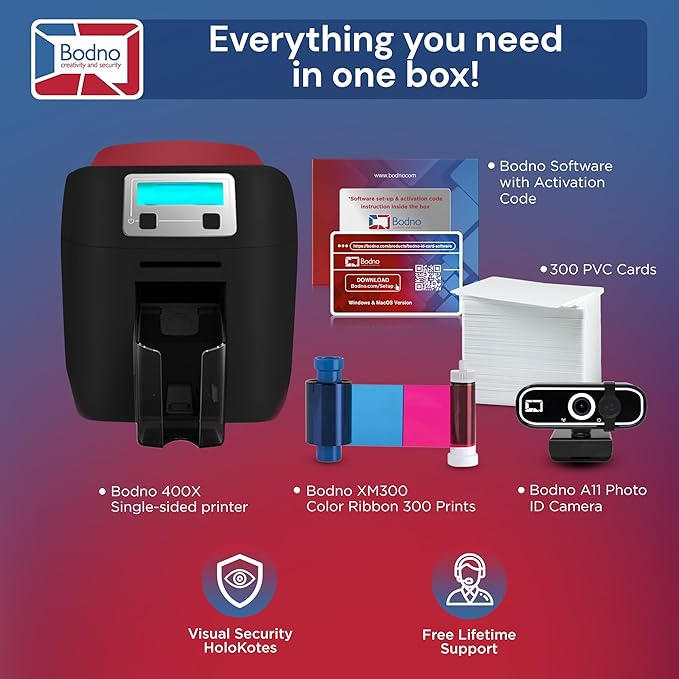 Bodno Magicard 400X Single Sided ID Card Printer & Complete Supplies Package ID - Image 2