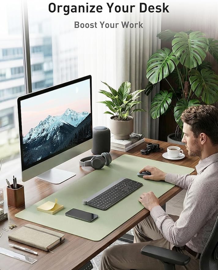Aothia Faux Leather Desk Mat - Image 3