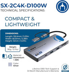 OREI SplitXtend USB C Docking Station Triple Monitor - Image 5