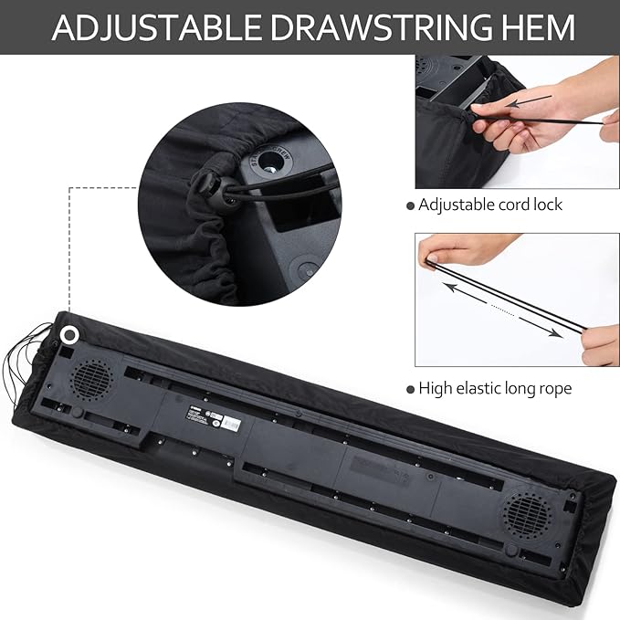 88 Keys Electric Piano Keyboard Dust Cover, Adjustable Electric Piano Keyboard - Image 8