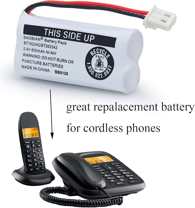 BT162342/BT262342 Cordless Phone Batteries 2.4V 600mAh Ni-Mh BT166342/BT266342 - Image 4