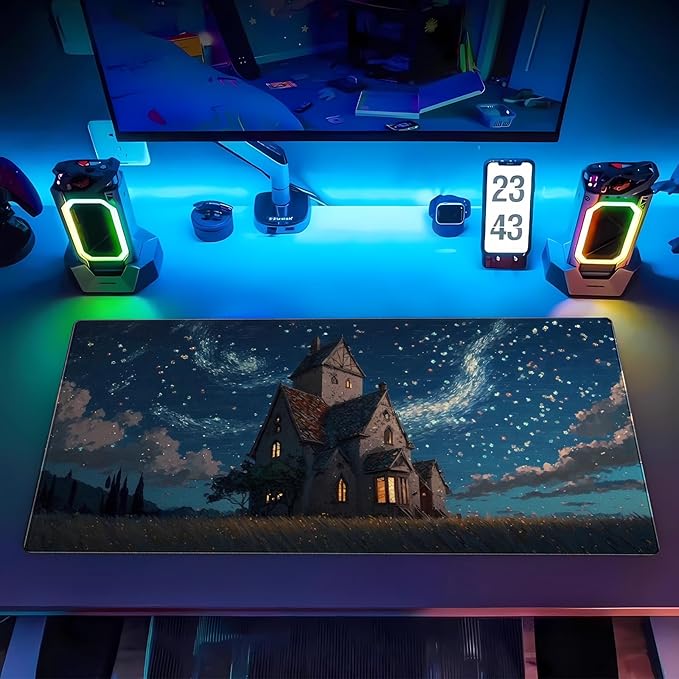 Anime Art Starry Sky Castle Desk Mat - Image 7