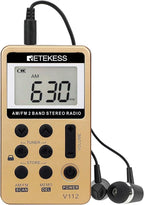 Retekess V112 AM FM Radio Portable, Mini Radio, Digital Tuning Rechargeable - Image 7