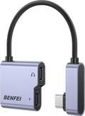 BENFEI USB C Splitter 1 in 2 Out Dual USB C Audio Jack Adapter by BENFEI