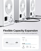 ORICO Daisy Chain 4 Bay Hard Drive Enclosure USB 3.2 Gen 2 Aluminum Das - Image 3