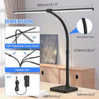 ShineTech LED Desk Lamp for Home Office, 24W Double Head Desk Light - Image 3