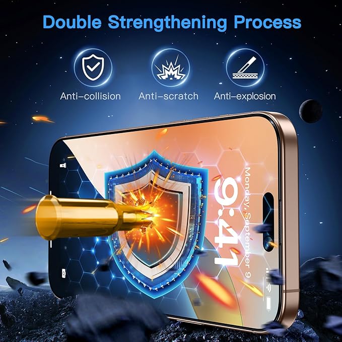 Uyiton Compatible with iPhone 16 Pro Screen Protector - Image 8