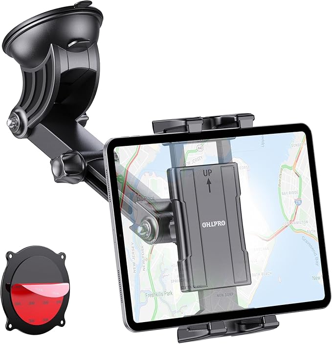 OHLPRO Tablet Holder for Car Dashboard Windshield Wall Desk, Adjustable Stand by OHLPRO