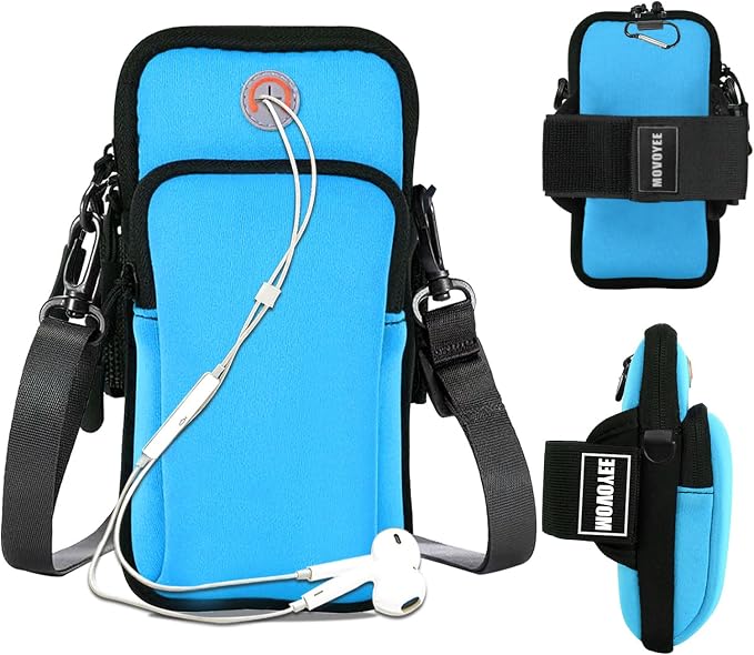 Phone Holder for Running Armband, Cell Phone Purse Crossbody for Women Men Kids by MOVOYEE