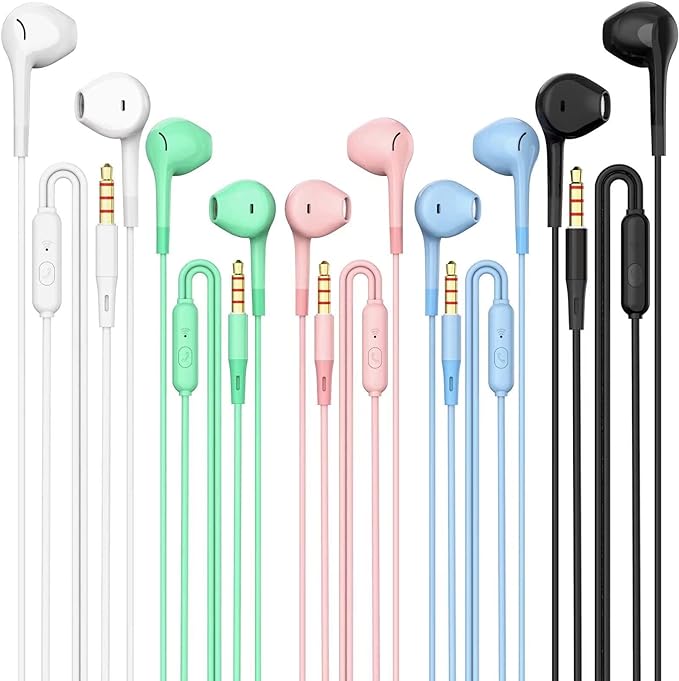 Earbuds Headphones 5 in One Pack, Wired Earbud by HUOMU