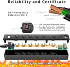 10 Ft Power Strip Surge Protector - Image 6