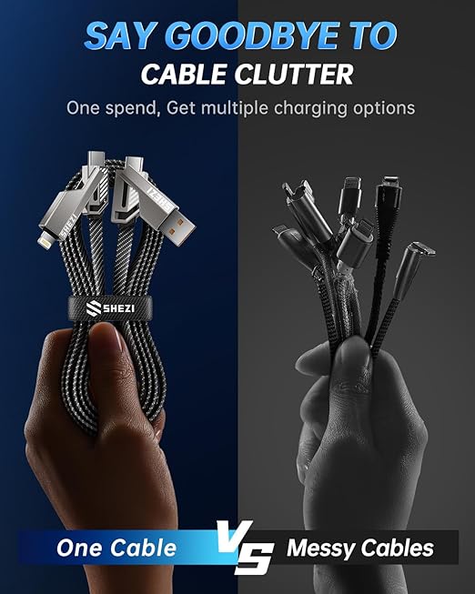 4-in-1 0.6FT Ultra Short USB C Cable Compatible - Image 5