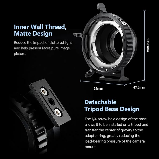 VILTROX PL-M43 Lens Adapter, Lens Converter Ring Camera Lens Mount Adapter Ring - Image 7