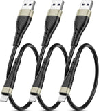 OIITH MFi Certified Short for iPhone Charger Cable 3 Pack 1 Ft, 12 inch for by OIITH