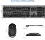 Wireless Keyboard and Mouse, Vssoplor Rechargeable Quiet Full-Size Keyboard and - Image 6