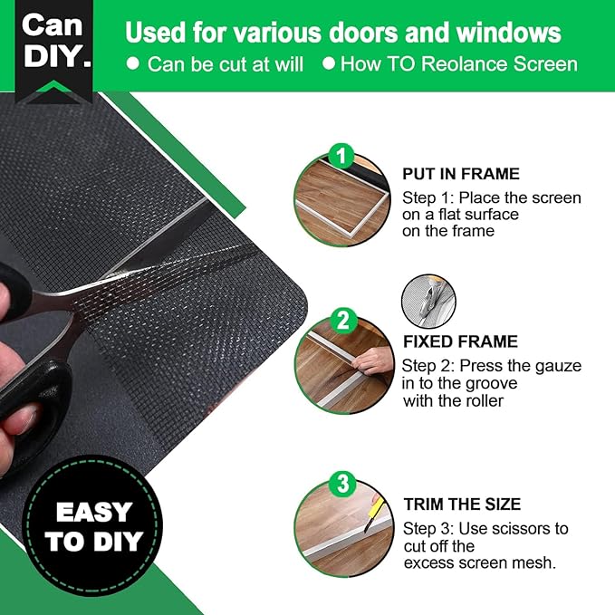 QWR Pet Proof Window Screen and Screen Door Replacement - Image 4
