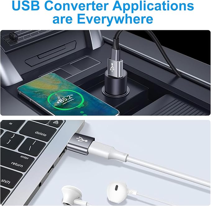USB to USBC Adapter 8 Pack, USB A to C Adapter, USBC Female to USBA Male OTG - Image 5