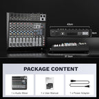 Professional 8-Channel Audio Mixer, Phenyx Pro DJ Sound Mixer Board w/Flexible - Image 6