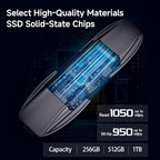 Flash Drive 512GB, USB 3.2 Gen2 Up to 1050MB/s, USB Drive, USB A + Type C - Image 4