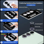 for Samsung Galaxy S25 Camera Lens Protector, Individual Metal Ring Tempered - Image 6