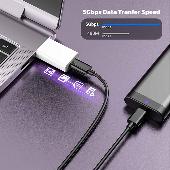 OTG Adapter【8-Pack】 USB-C Female to USB-A Male Adapter, USB to USB C Adapter - Image 3