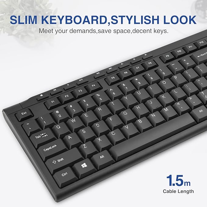 Rii RK907 Ultra-Slim Compact USB Wired Keyboard - Image 3