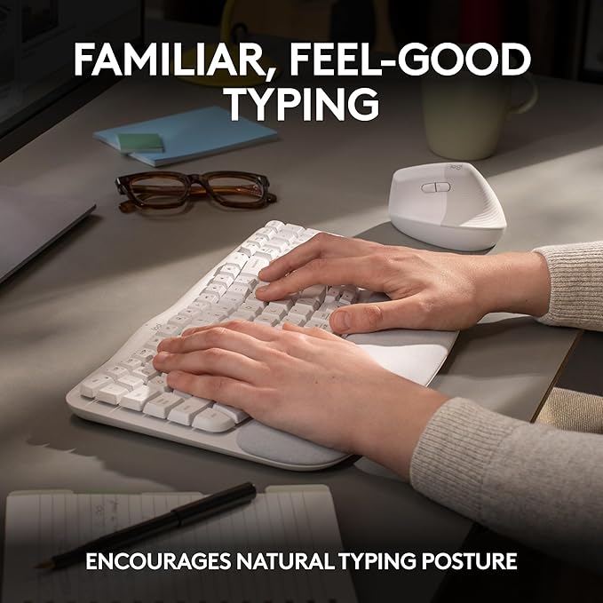 Logitech Wave Keys Wireless Ergonomic Keyboard - Image 3