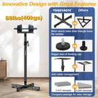 Set of 2 Studio Monitor Stands Adjustable Height Speaker Stands - Image 6