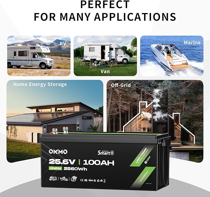 OKMO 24V 100Ah LiFePO4 Lithium Battery - Image 5